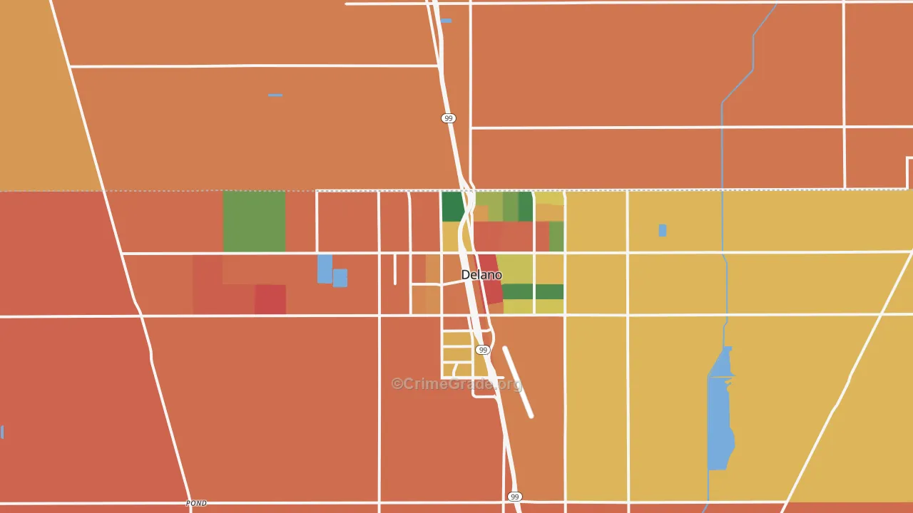 93215, CA Map of Theft Rates