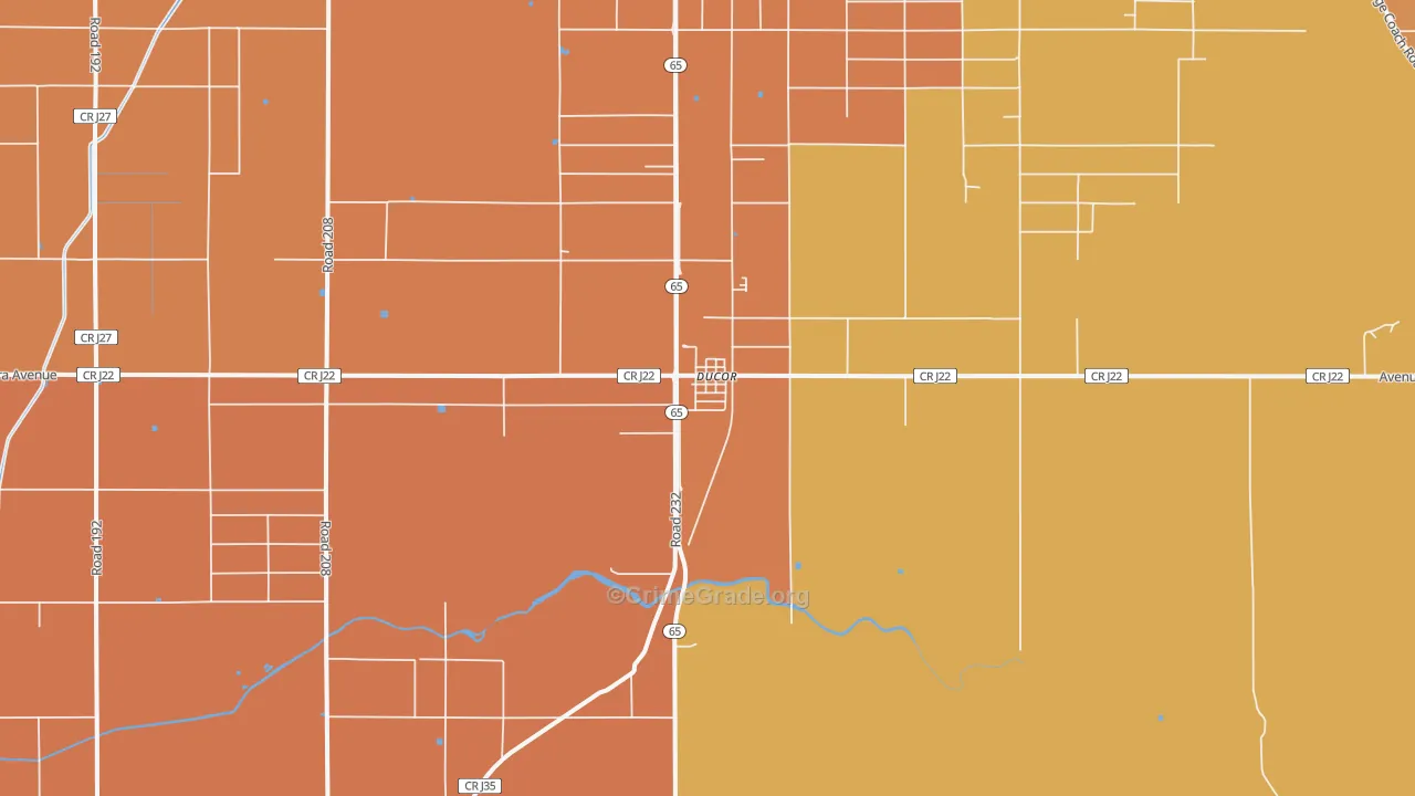 93218, CA Map of Theft Rates