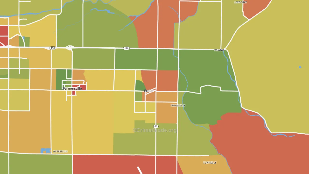 93221, CA Map of Theft Rates