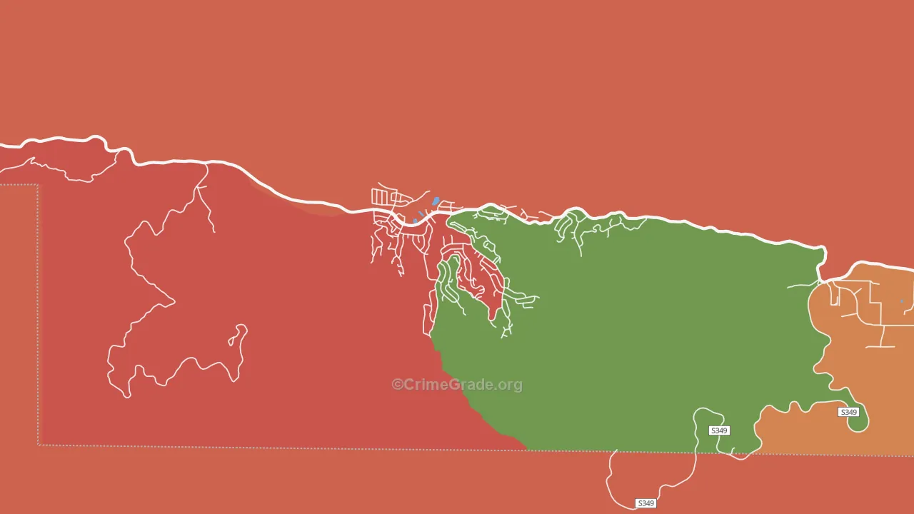 93222, CA Map of Theft Rates