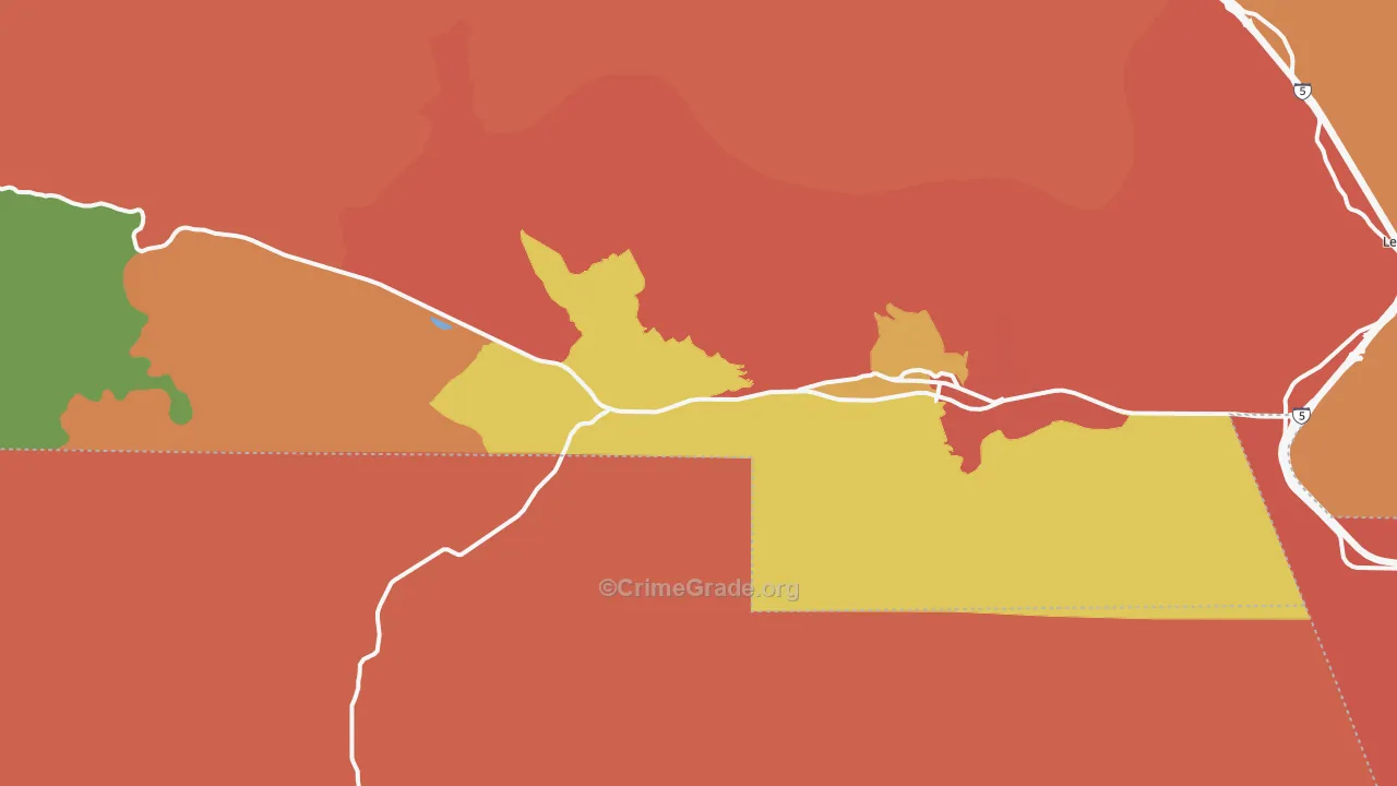 93225, CA Map of Theft Rates