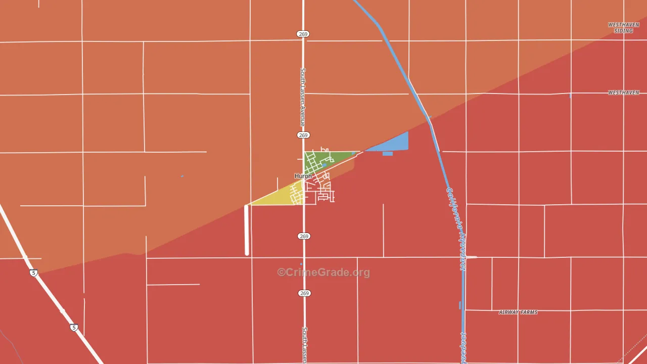 93234, CA Map of Theft Rates