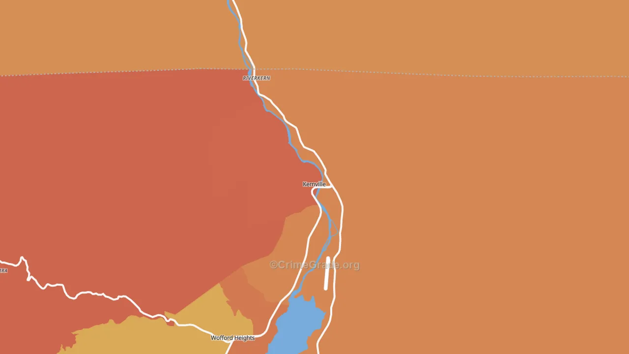 93238, CA Map of Theft Rates