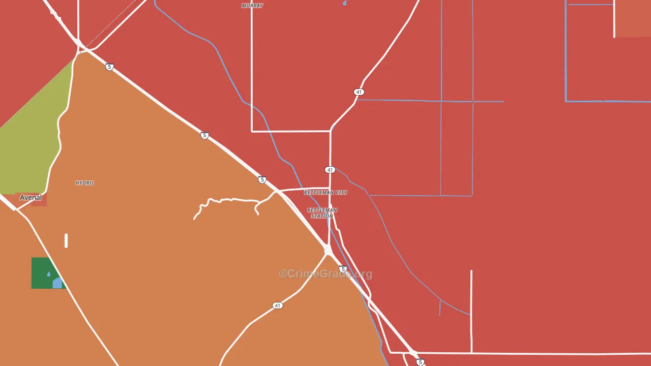 93239, CA Map of Theft Rates