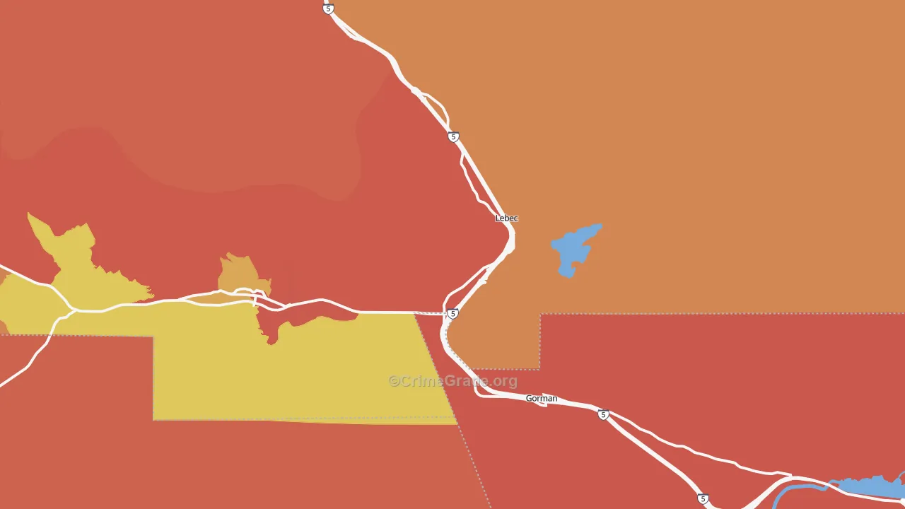 93243, CA Map of Theft Rates