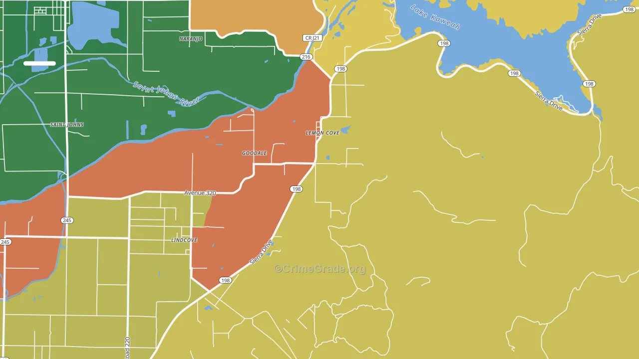 93244, CA Map of Theft Rates