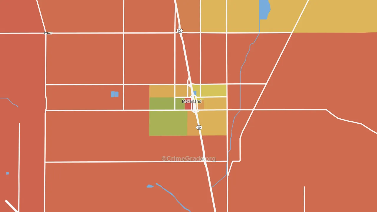 93250, CA Map of Theft Rates