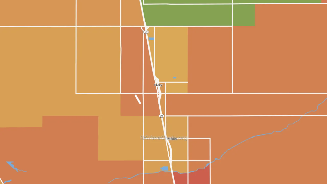 93256, CA Map of Theft Rates