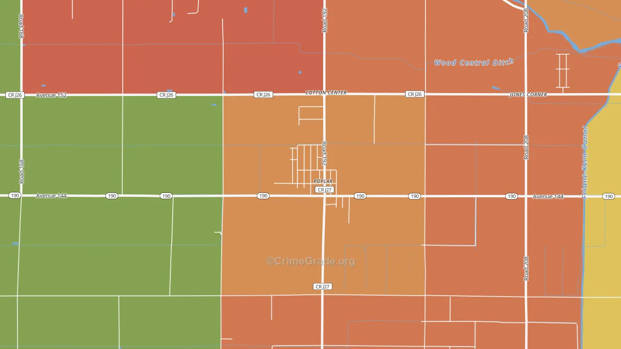 93258, CA Map of Theft Rates