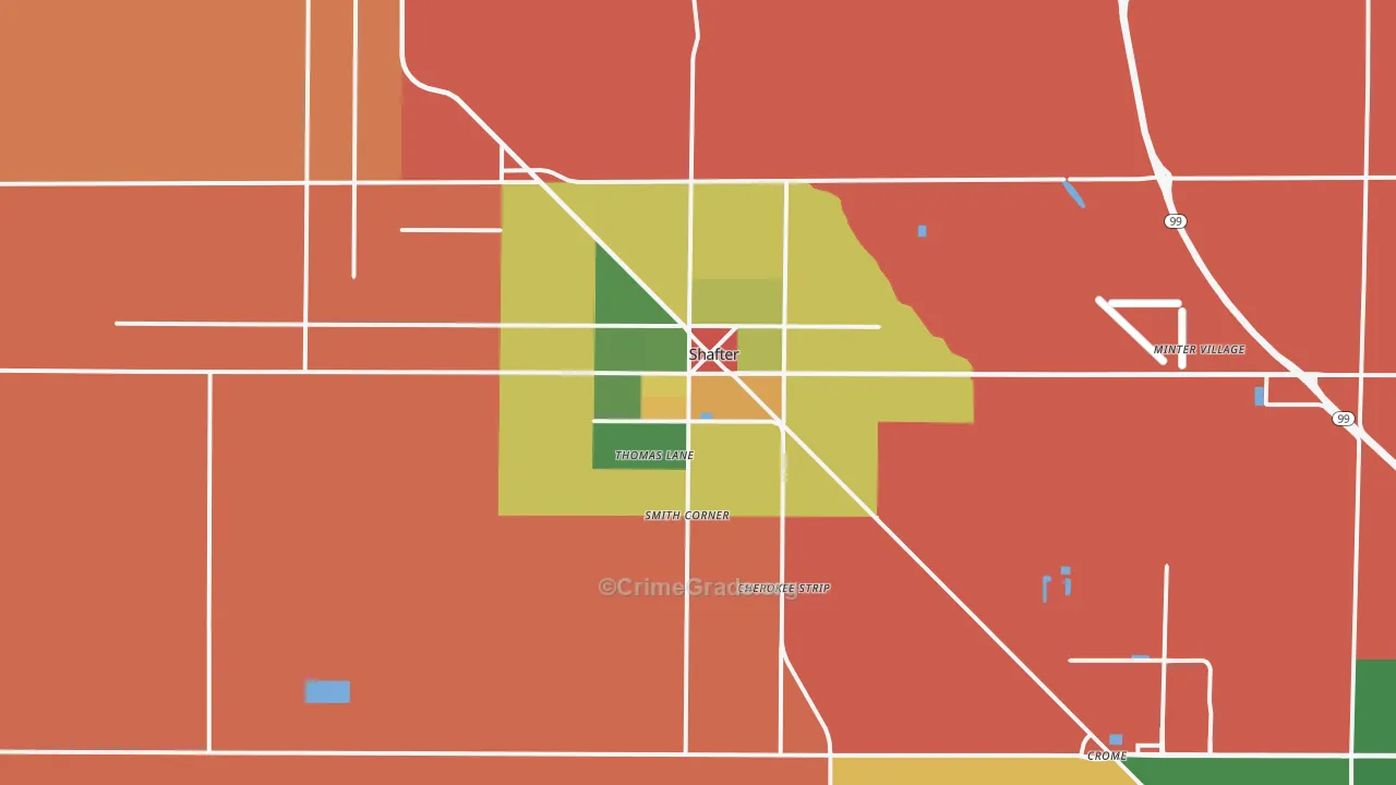 93263, CA Map of Theft Rates