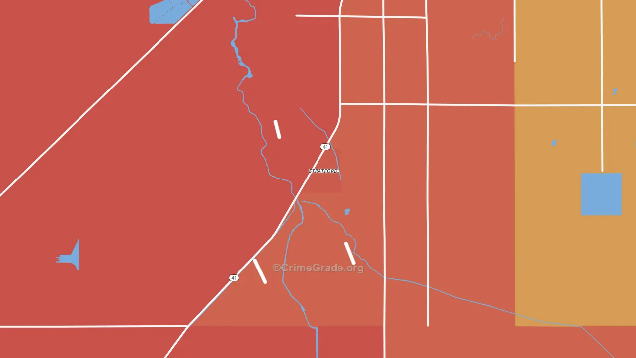 93266, CA Map of Theft Rates