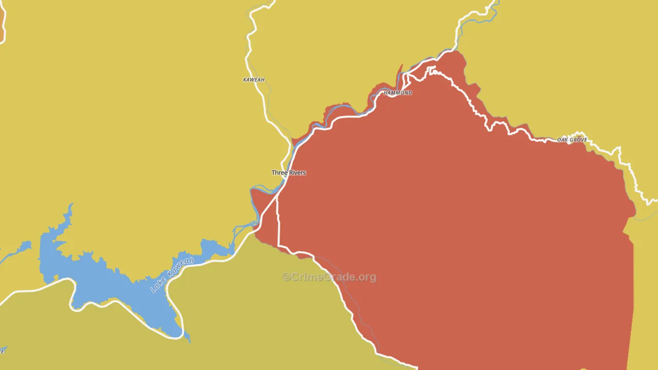 93271, CA Map of Theft Rates