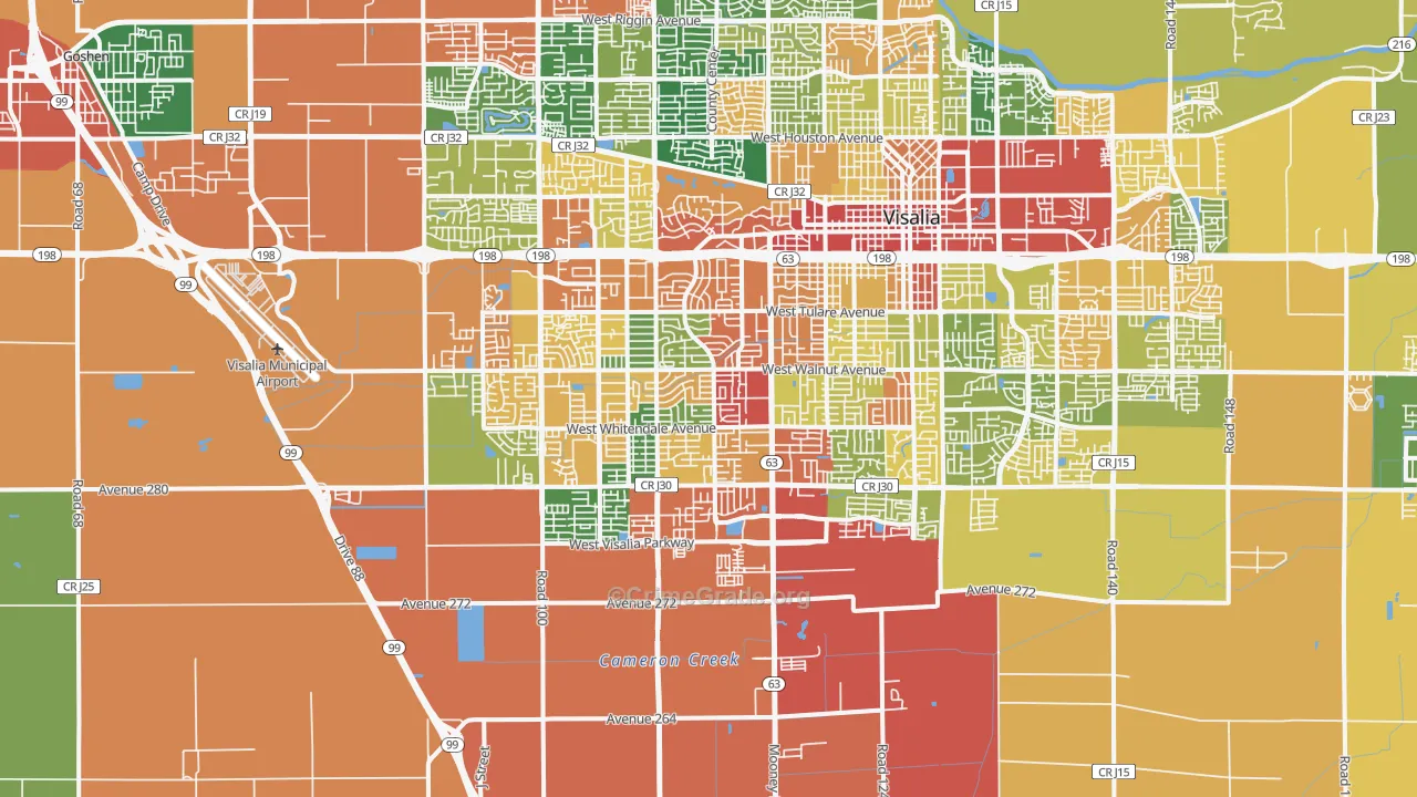 93277, CA Map of Theft Rates