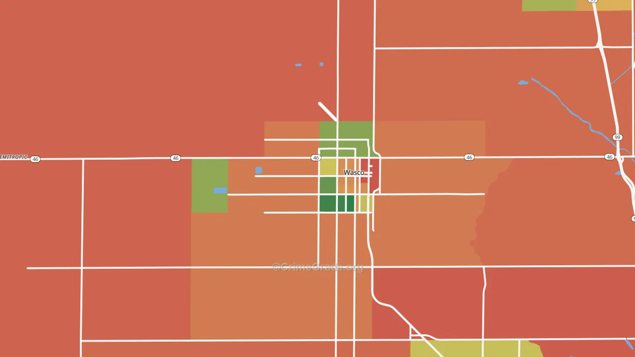 93280, CA Map of Theft Rates