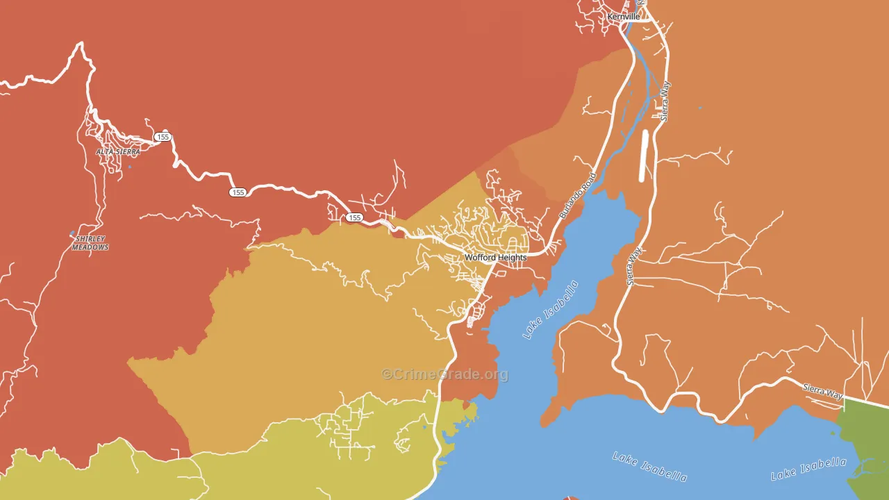 93285, CA Map of Theft Rates