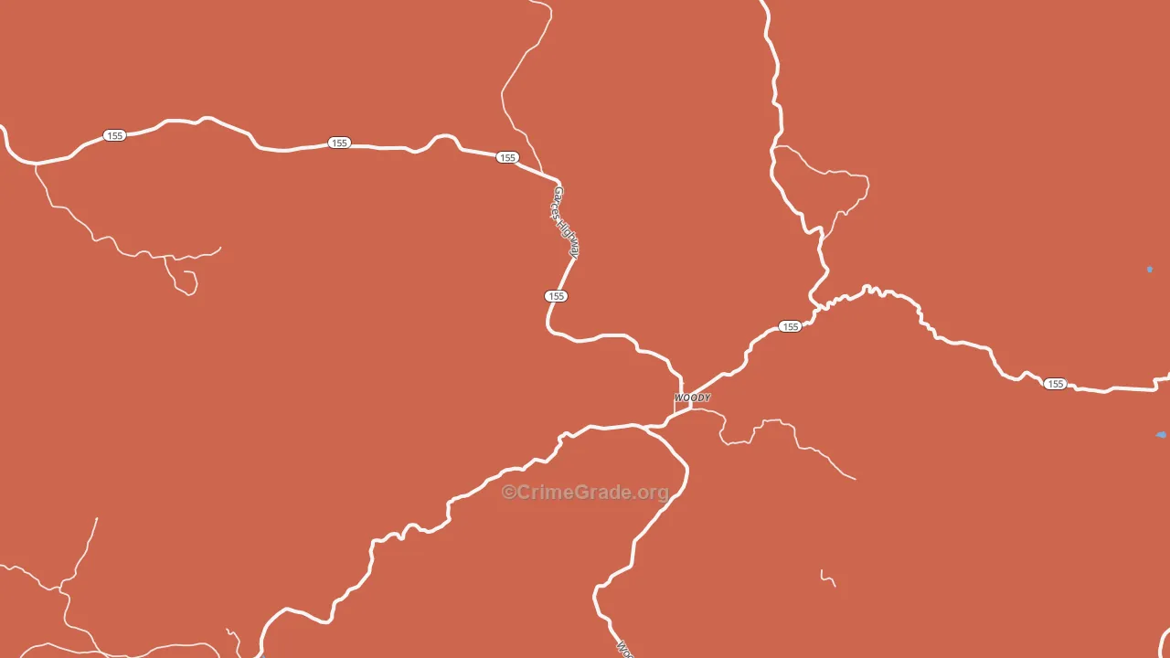 93287, CA Map of Theft Rates