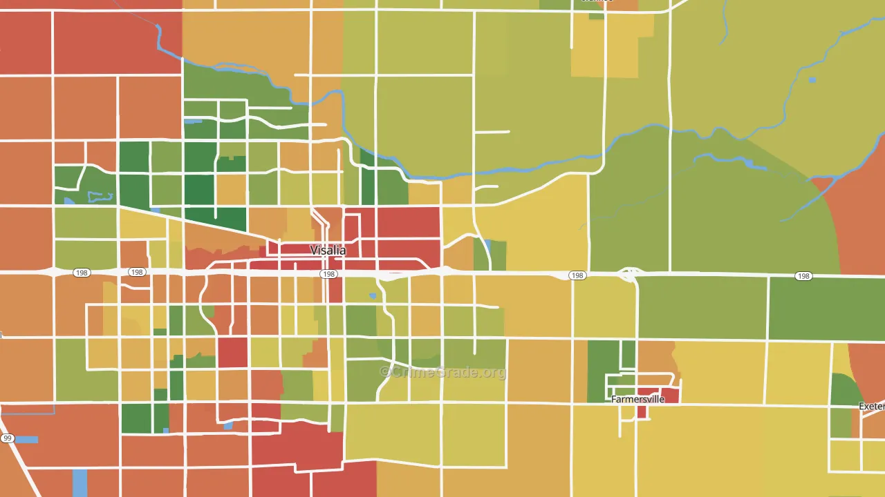 93292, CA Map of Theft Rates