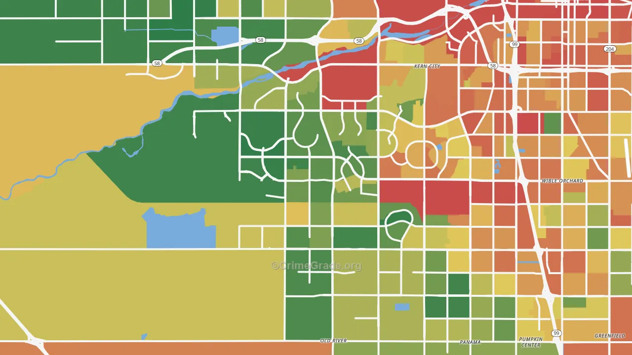 93311, CA Map of Theft Rates