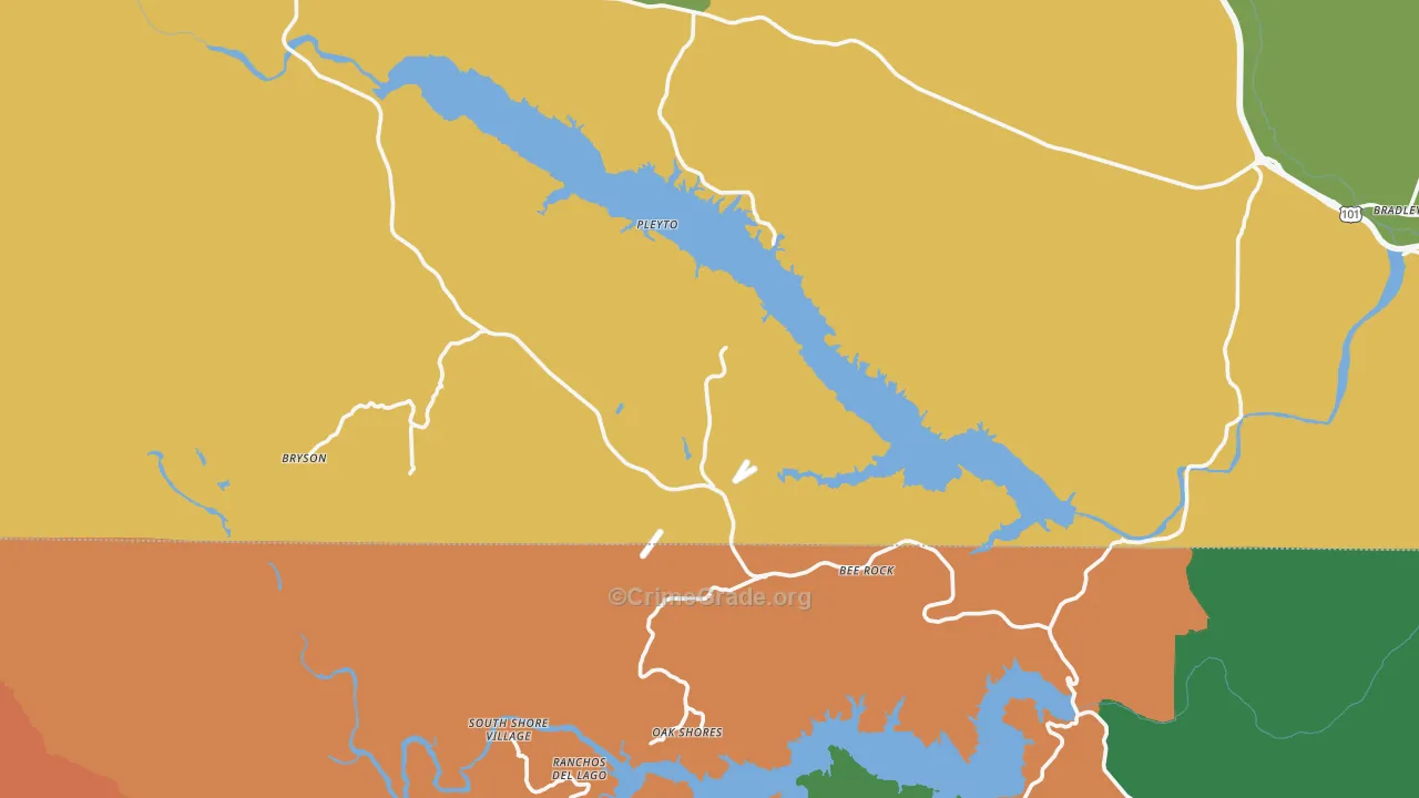 93426, CA Map of Theft Rates