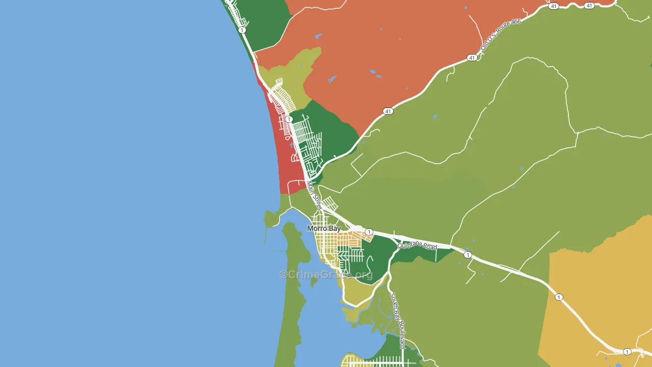 93442, CA Map of Theft Rates