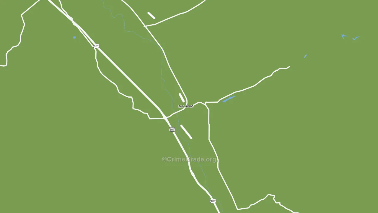 93450, CA Map of Theft Rates