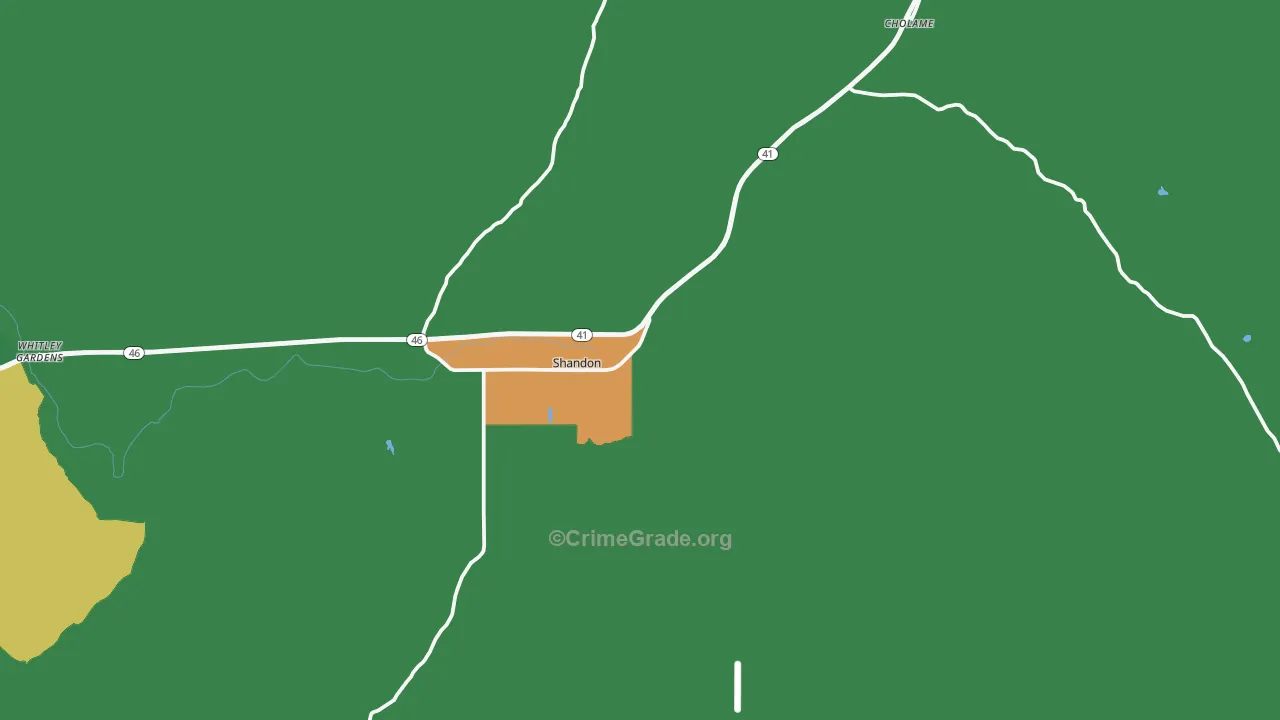 93461, CA Map of Theft Rates