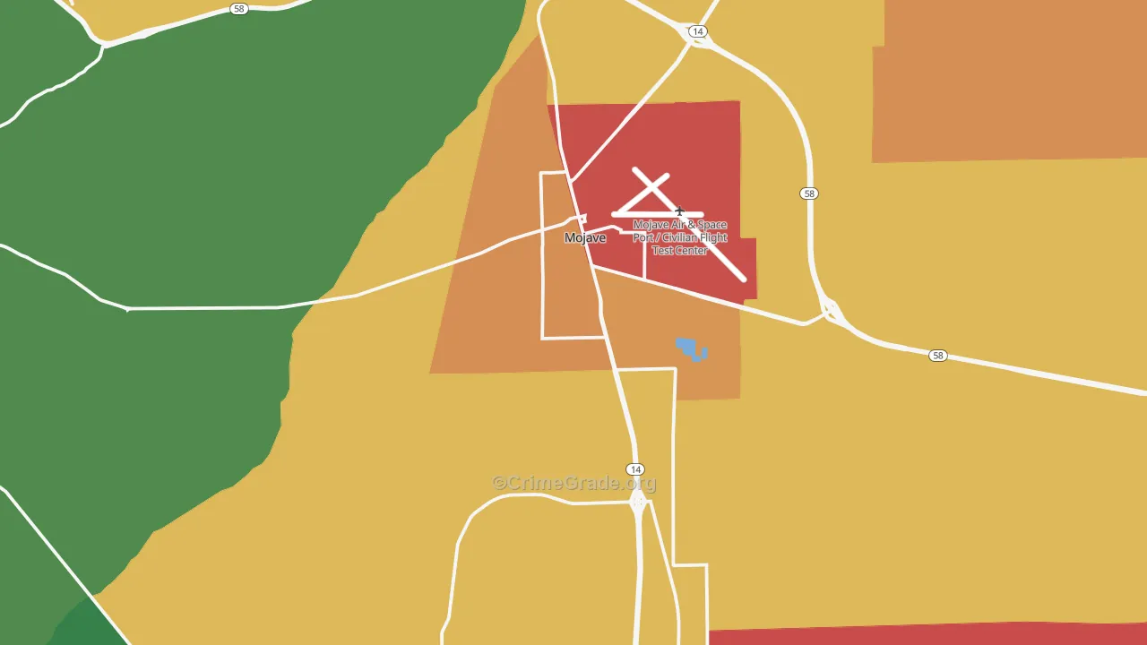 93501, CA Map of Theft Rates