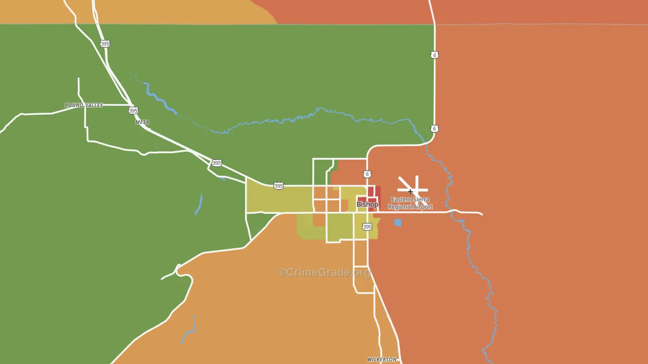93514, CA Map of Theft Rates