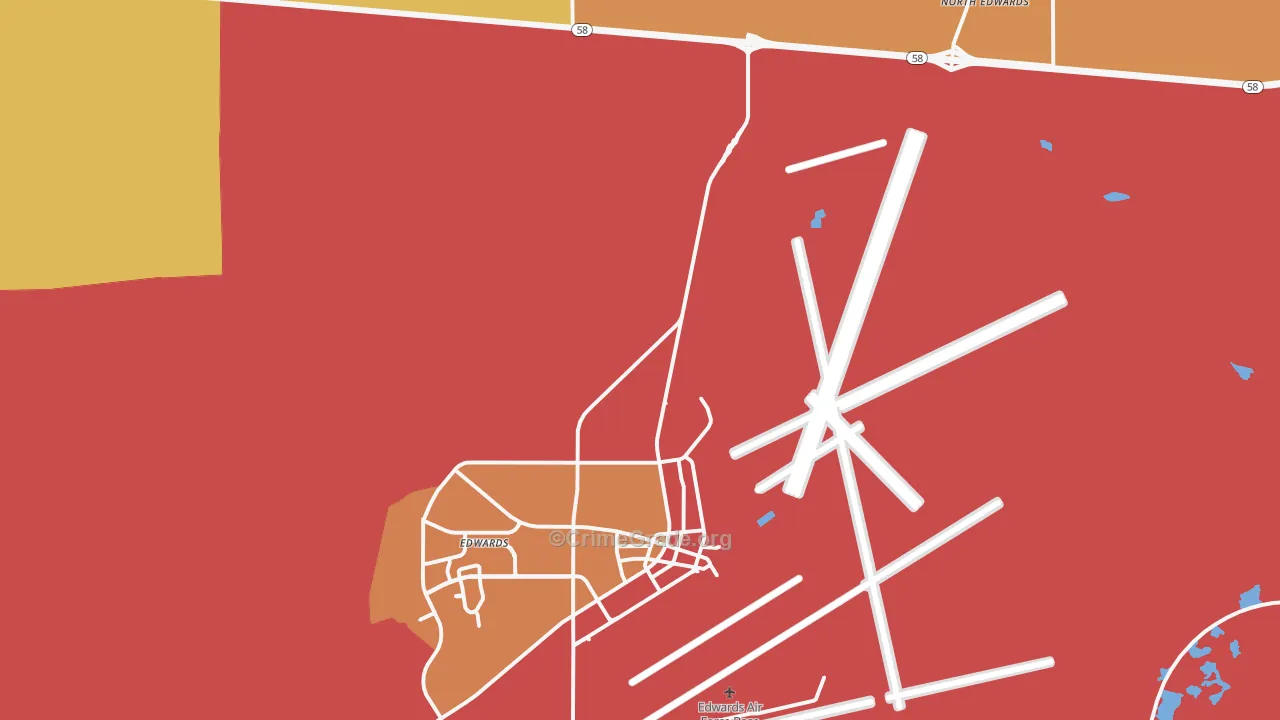 93523, CA Map of Theft Rates