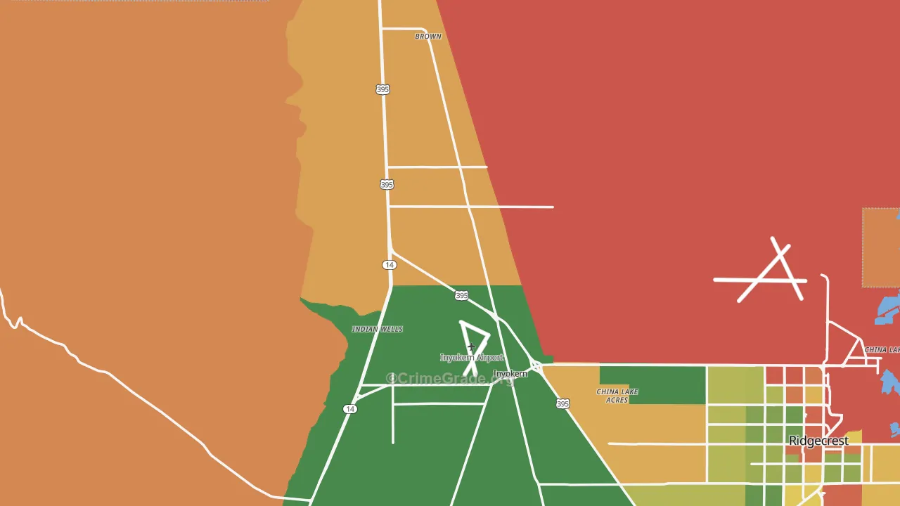 93527, CA Map of Theft Rates