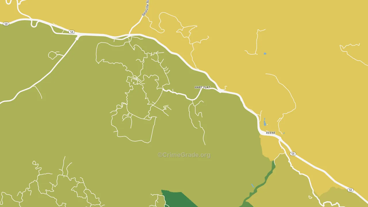 93531, CA Map of Theft Rates