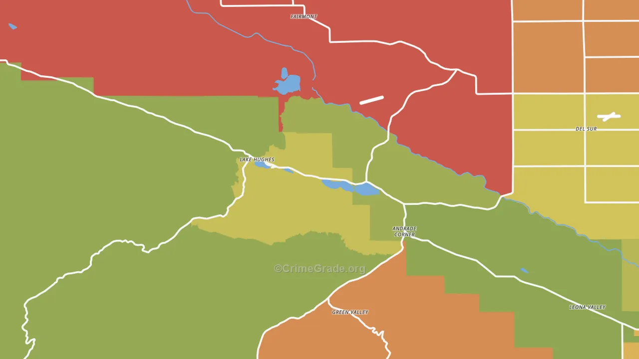 93532, CA Map of Theft Rates