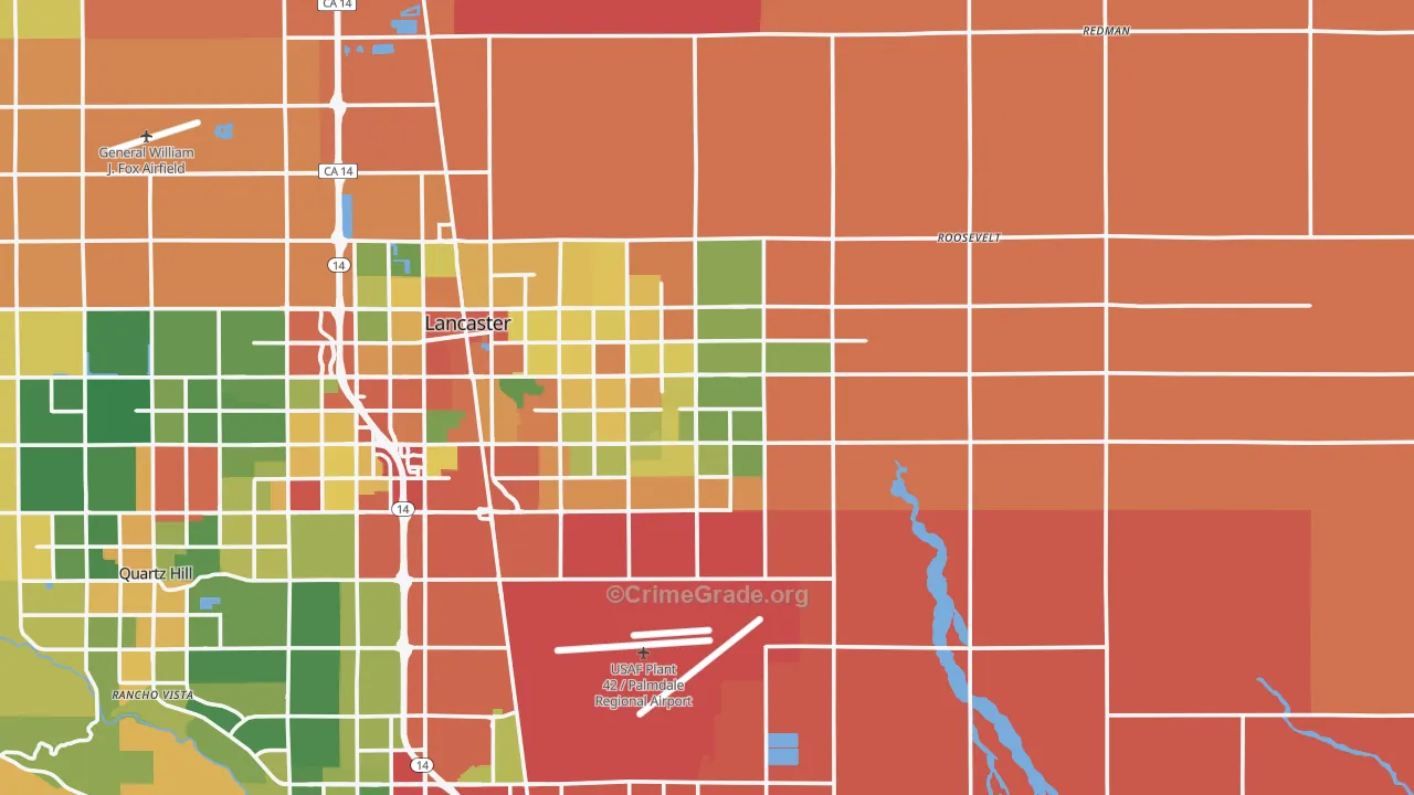 93535, CA Map of Theft Rates