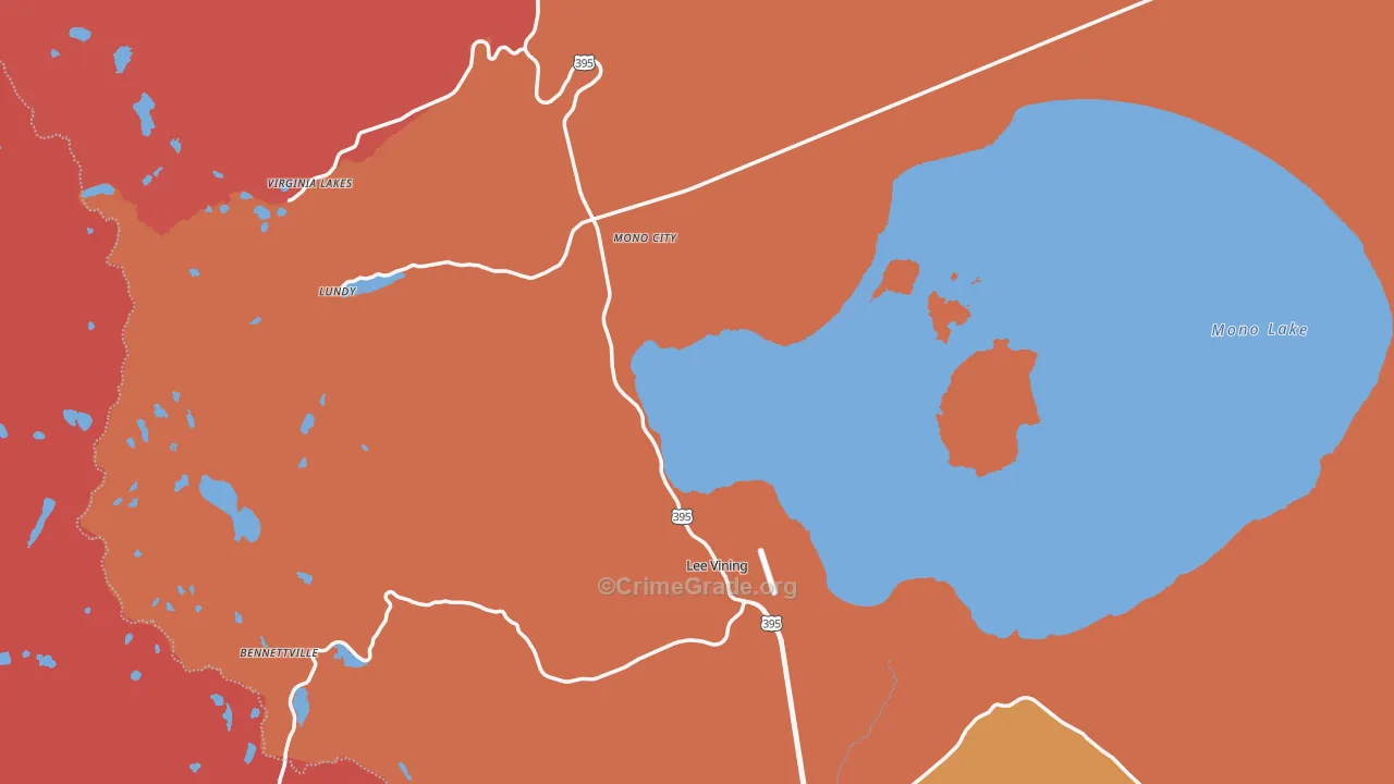 93541, CA Map of Theft Rates