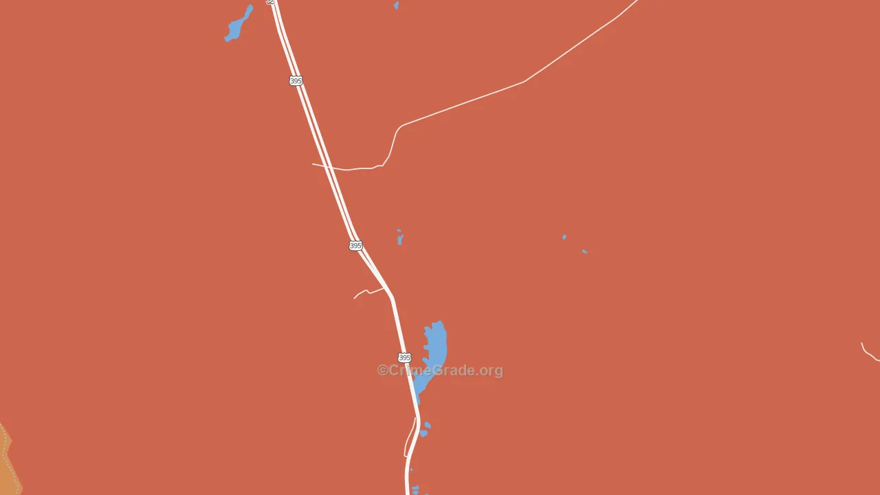 93542, CA Map of Theft Rates