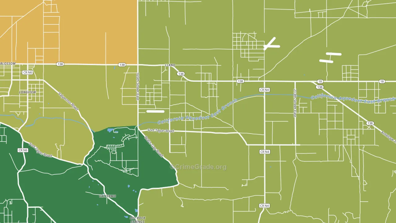 93544, CA Map of Theft Rates