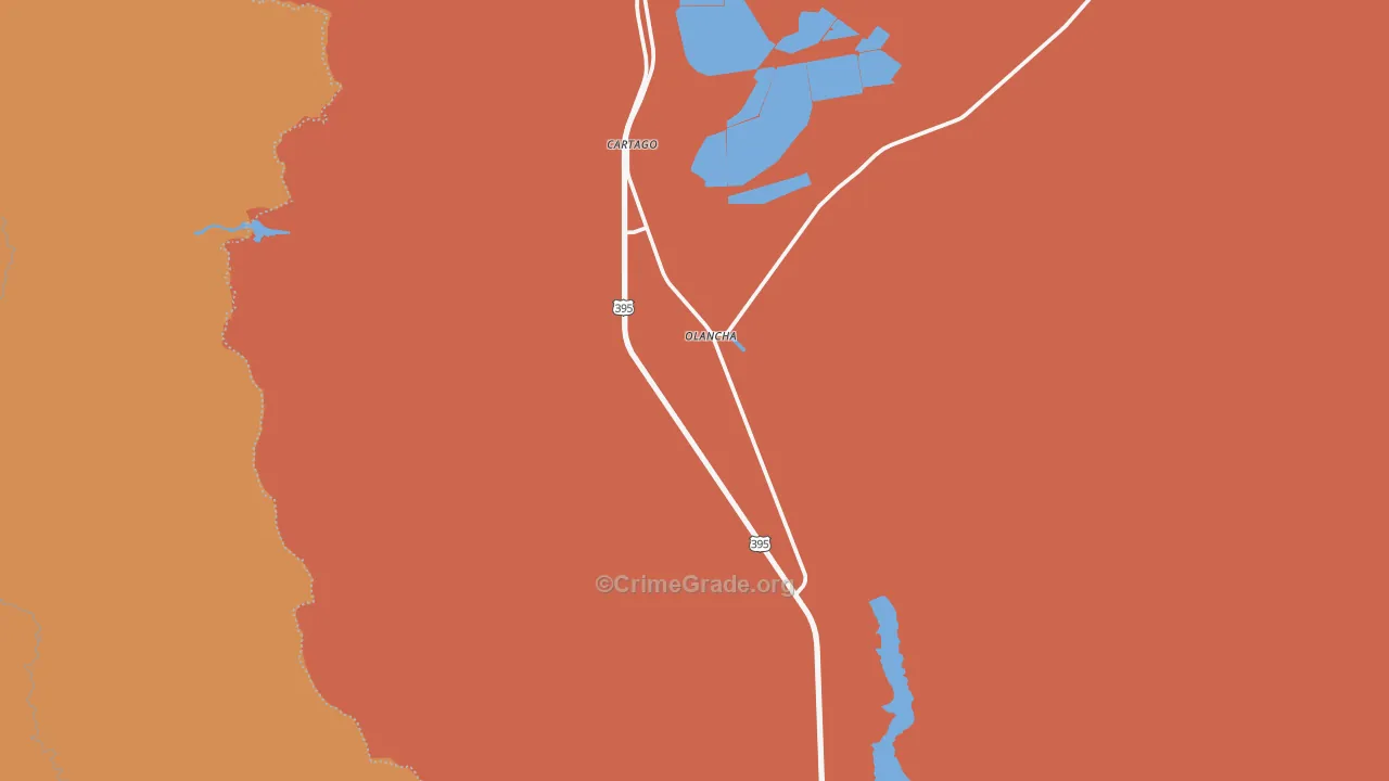 93549, CA Map of Theft Rates