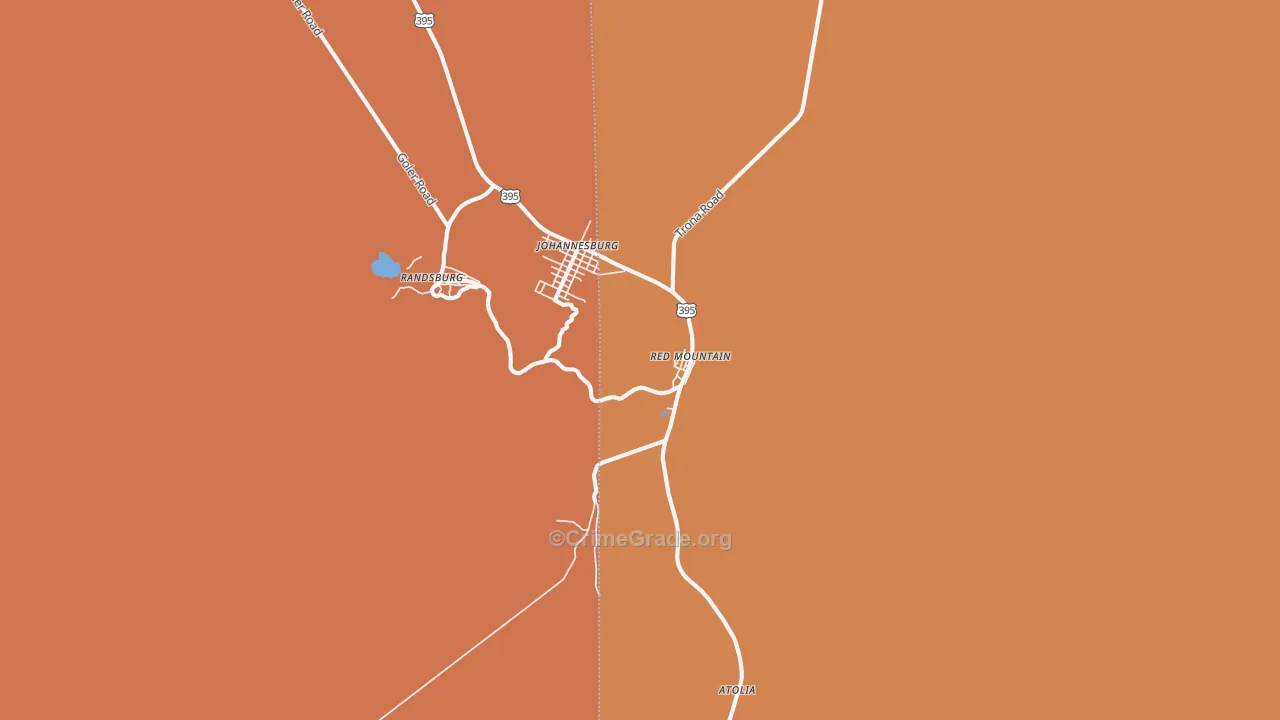 93558, CA Map of Theft Rates