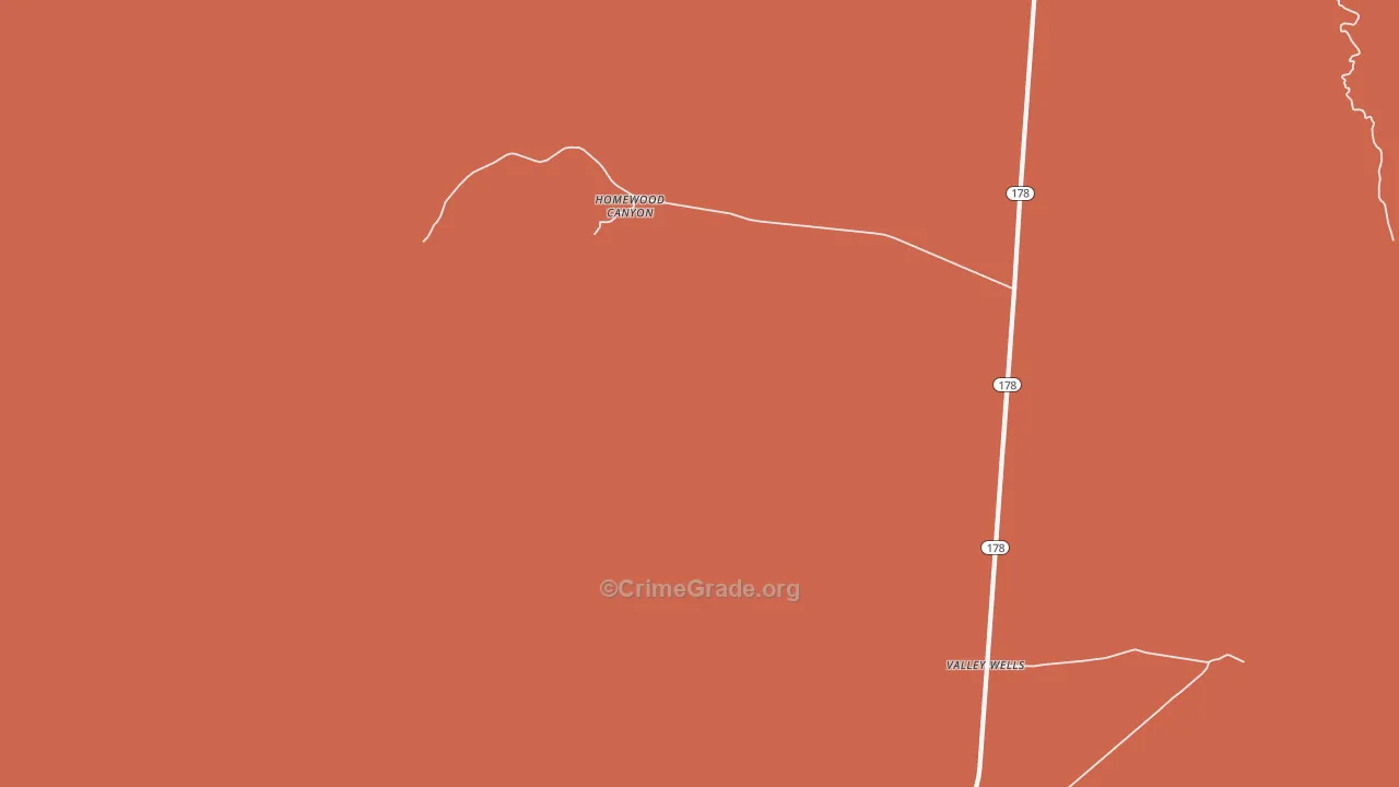 93592, CA Map of Theft Rates
