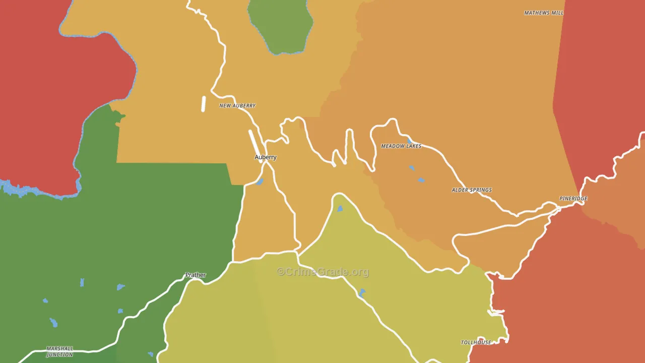 93602, CA Map of Theft Rates