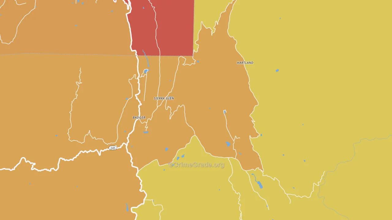 93603, CA Map of Theft Rates