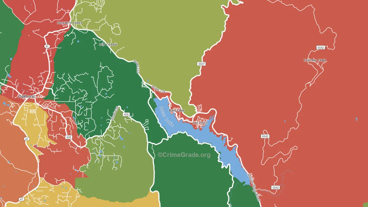 93604, CA Map of Theft Rates
