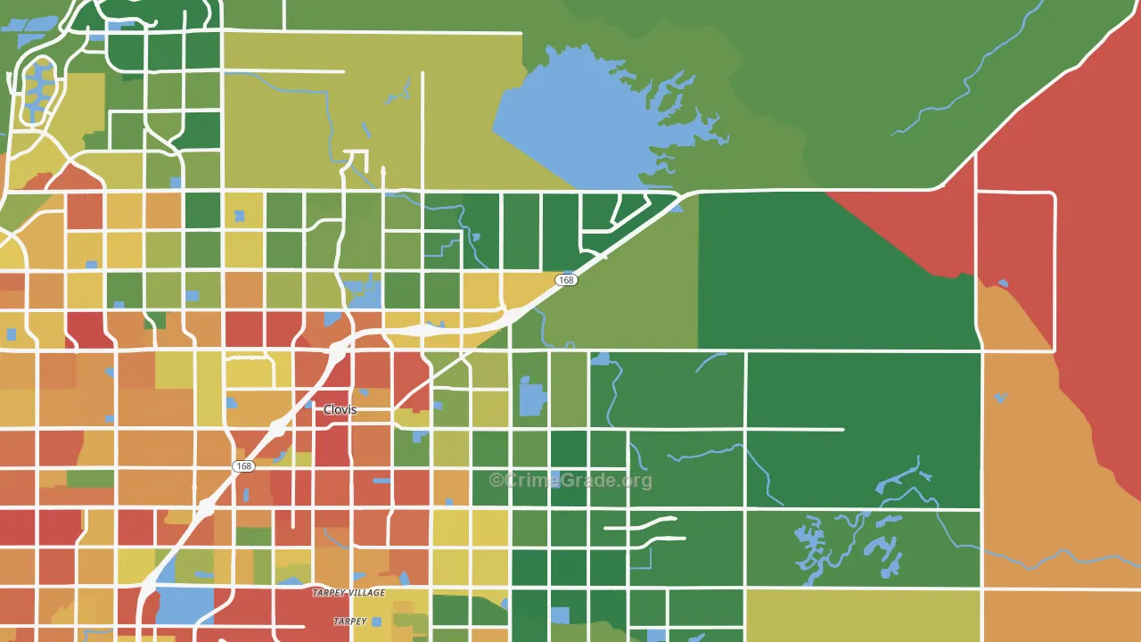 93619, CA Map of Theft Rates