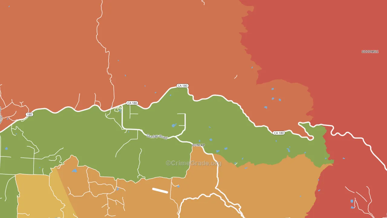 93621, CA Map of Theft Rates