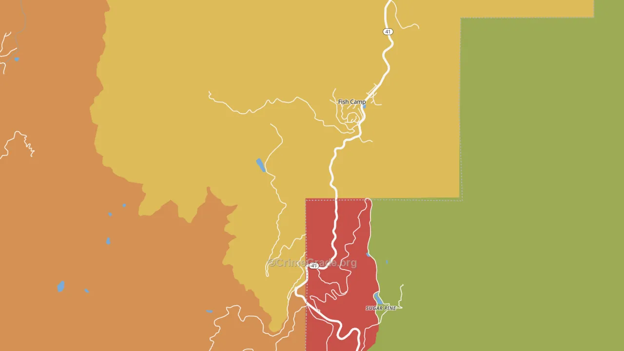 93623, CA Map of Theft Rates