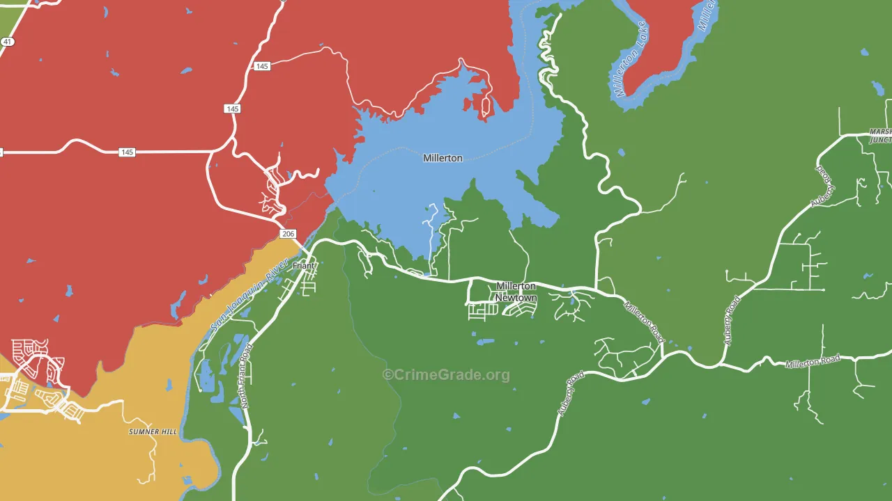 93626, CA Map of Theft Rates