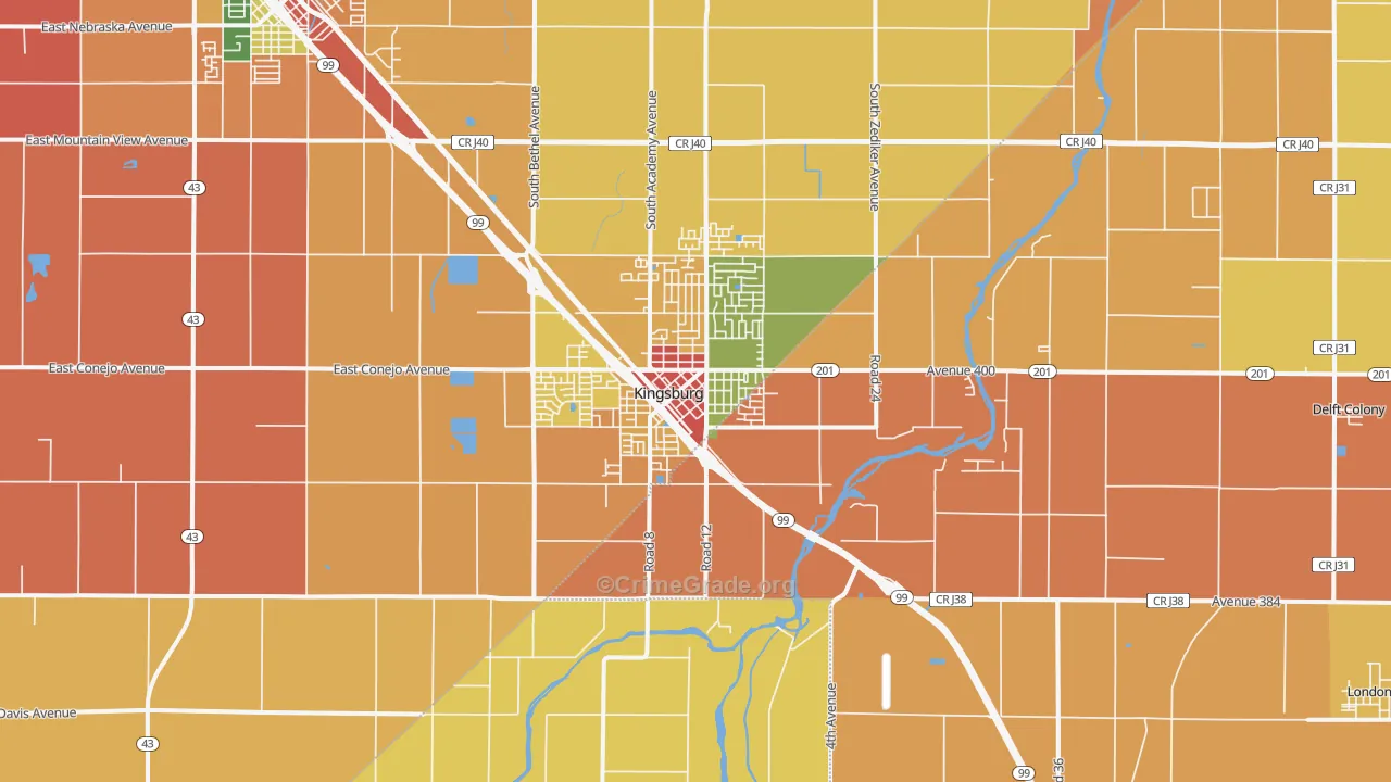 93631, CA Map of Theft Rates