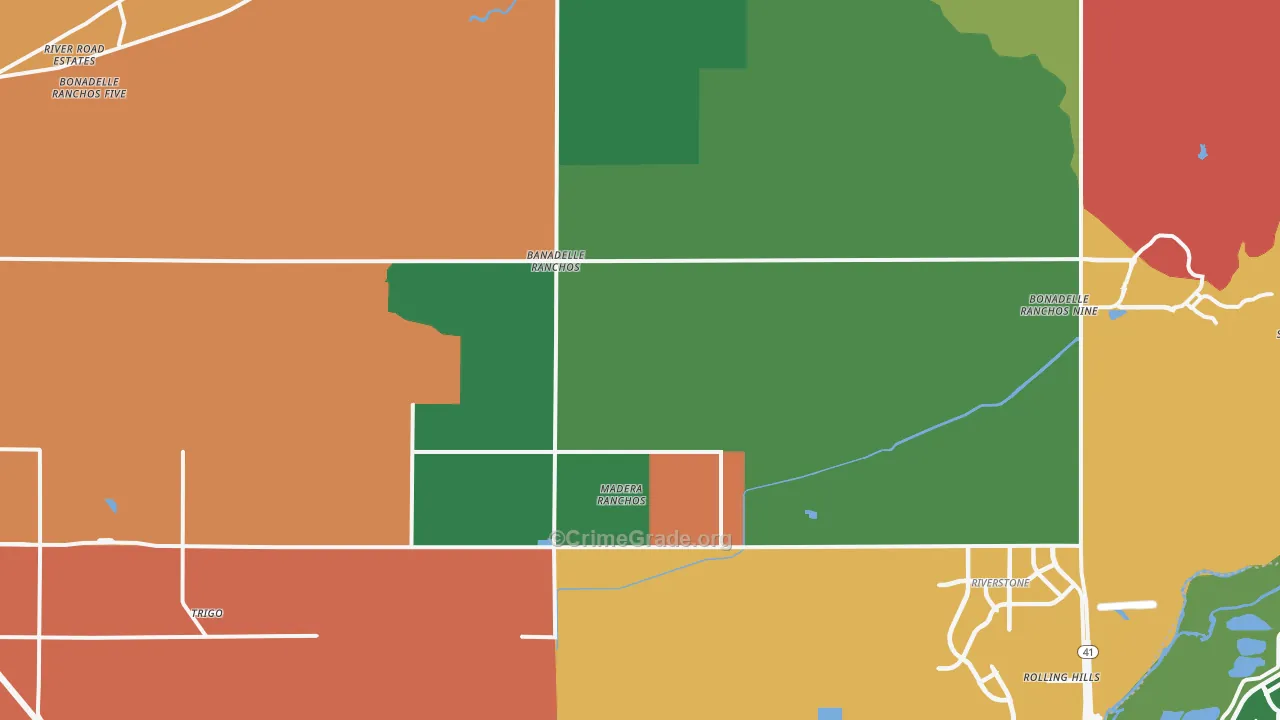 93636, CA Map of Theft Rates