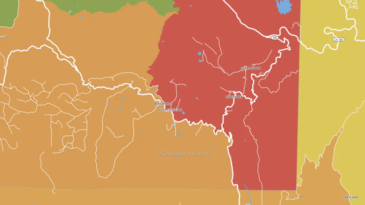 93641, CA Map of Theft Rates