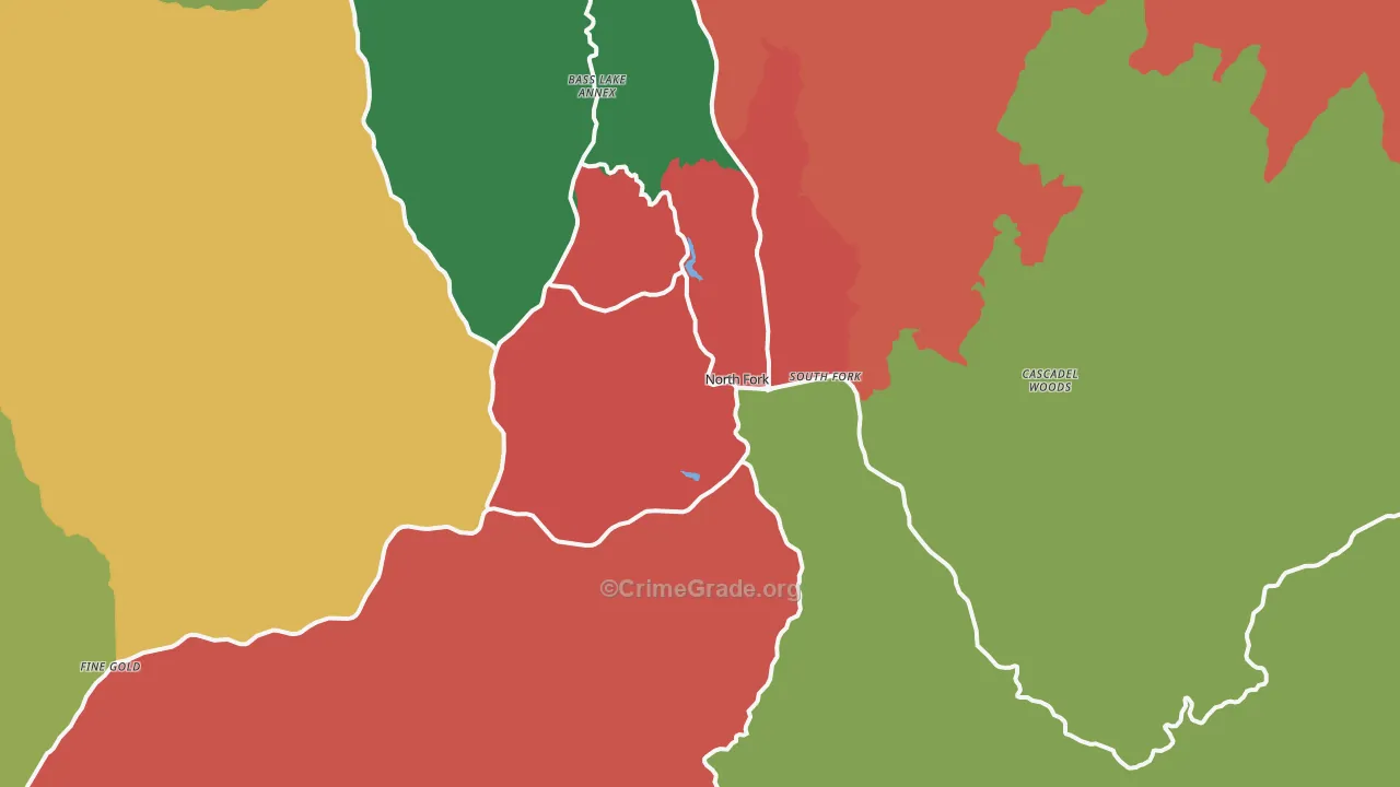 93643, CA Map of Theft Rates